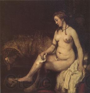 Rembrandt Peale Bathsheba at Her Bath (mk05) Norge oil painting art